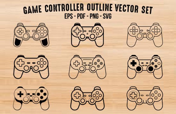 Download Gamepad Console Outline SVG Bundle - Premium Resources