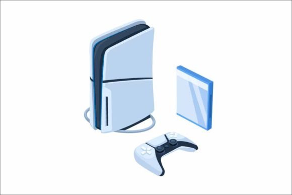 Download Ps5 Slim Console Game Set Vector - Premium Resources